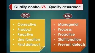 الفرق بين ضبط الجودة وتاكيد الجودة QC  VS  QA