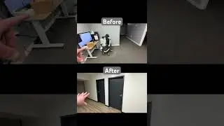 Before and after office remodel