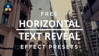 Free Horizontal Text Reveal Effect Presets - DaVinci Resolve 16