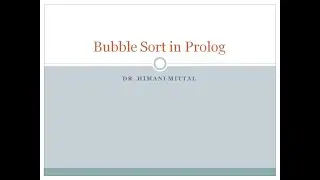 Bubble Sort in Prolog