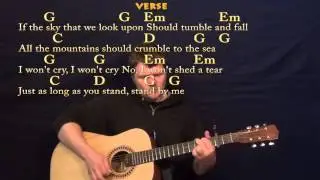 Stand By Me (Ben E King) Easy Guitar Strum Cover Lesson with Lyrics/Chords - Capo 2nd #standbyme