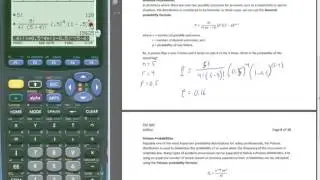 Inputting Binomial Probability and Poisson Probability into calculator