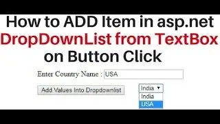 how to add/bind items into dropdownlist with button click and textbox