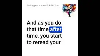 How to find your voice with timed writing sessions, with Robin FInn