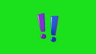 Animation Of Exclamation Mark Green Screen Video Footage | Non Copyrighted Footage | NCF