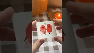 Идея открытки с отпечатками пальцев!✨
