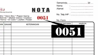 Tutorial CorelDRAW : Cara Membuat Numerator Untuk Nota