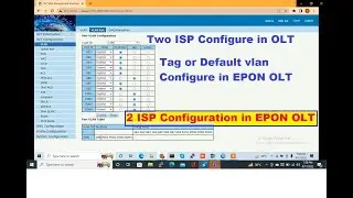 Multiple isp network configuration tutorial | 2 ISP Configuration in EPON OLT