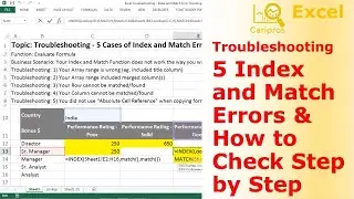 Excel Troubleshooting - 5 Index and Match Errors and How to Check