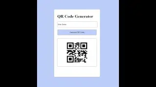 QR Code Generator in HTML CSS & JavaScript | QR Code Generator in JavaScript using API | QR Code api