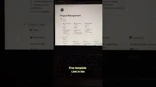 Notion project management template. #notion #productivity #organization