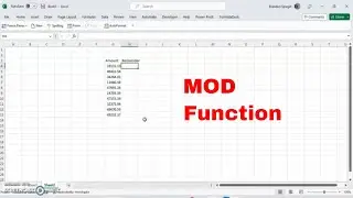 How to Use the Mod Function in Microsoft Excel! Return the Remainder! #msexcel #howto #tutorial