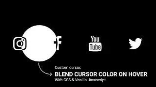 HOW TO CREATE CUSTOM CURSOR USING CSS & VANILLA JAVASCRIPT | MOUSE CURSOR EFFECT