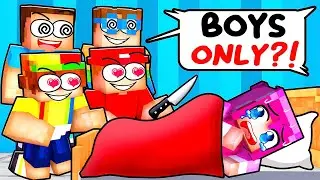 ONE GIRL Stuck at a BOYS ONLY SLEEPOVER!