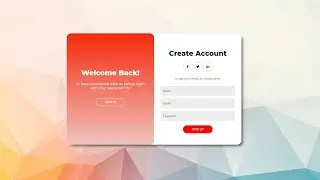 Sign In Sign Up form HTML Tutorial with source code!