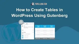 Create Table in WordPress Posts and Pages