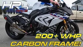 BMW HP4 RACE Details + Dyno Runs -  CARBON FRAME!