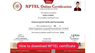 How to download NPTEL certificate 2023 // swayam certificate #nptel #certificate