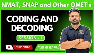 LR Coding-Decoding| Session-01|Mukesh Sir| SNAP, NMAT and Other OMET's