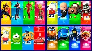 Tiles Hop EDM Rush: Wolfoo __ Baby Boss __ Tow Mater Cars __ Crazy Frog __ Om Nom __ Paw Patrol