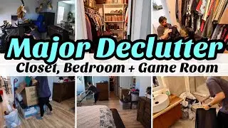 HUGE CLOSET + BEDROOM TRANSFORMATION | DECLUTTER, ORGANIZE & SPEED CLEAN | CLEANING MOTIVATION 2024