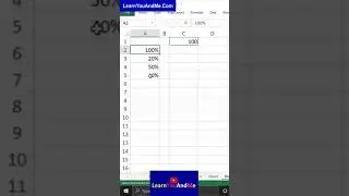 How to remove percentage symbol in Excel? | Remove or show percentage sign in Excel #shorts