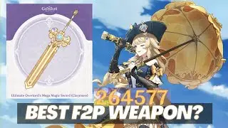 This Free Weapon is Insane! R5 Mega Magic Sword C0 Navia VS Spiral Abyss!