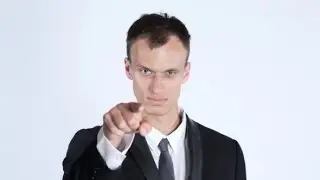 Man Pointing with finger toward camera | Stock Footage