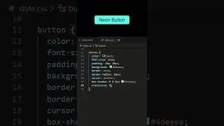 Create a Neon Button Hover Animation with HTML & CSS!