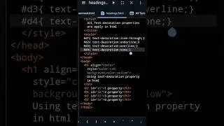 Text-decoration CSS property Use in html 