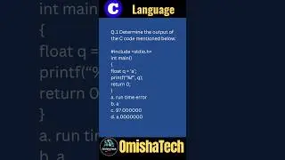 C language coding Mcqs #clanguage #cprogramming #shorts #ytshorts #programming