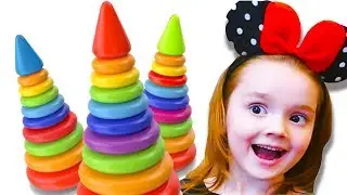 SoNikA plays with Stacking Rings and More Nursery Rhymes & Kids Songs