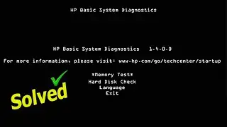 How to fix Hp basic System diagnostics | Whats Wrong With My HP? |Solved|