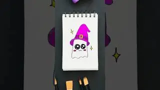 Cute Ghost Drawing for Halloween