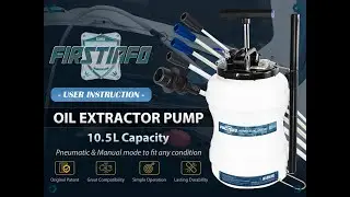 FIRSTINFO A1107US Patented 10.5L Pneumatic/Manual Oil Extractor Pump