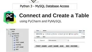 03 Python 3 MySQL Database Access - Creating a Table