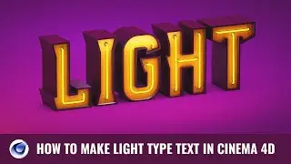 Cinema 4d tutorial | neon light text in cinema 4d | Cinema 4d intermediate tutorial | infilmvfx