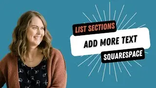 How to Add Text to List Sections in Squarespace - HACK