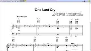 One Last Cry by Brian McKnight - Piano Sheet Music:Teaser