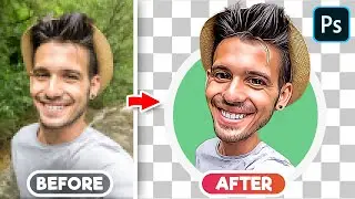 How to Turn Photo to Cartoon Effect (Cartoon Logo) - Photoshop Tutorial