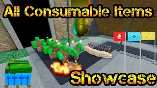 Showcase All Consumable Items Roblox Tower Defense Simulator