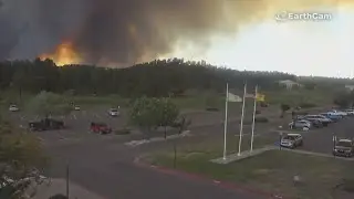 Emergency evacuations in Ruidoso, New Mexico where wildfires burns out of control