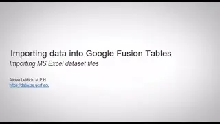 Importing data into Google Fusion Tables