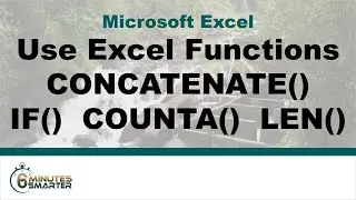 Use Excel and the Concatenate Function to Generate E-mail Addresses