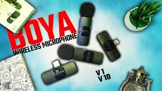 Two Quality Mic from Boya: Boya V1 & Boya V10 Wireless Microphone for Smartphone (Android, iOS): TSP