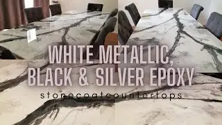 White Marble Epoxy Table