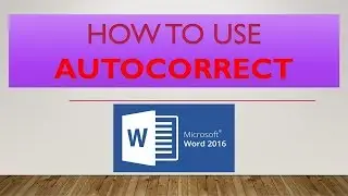 How to use Auto Correct in Word 2016 | অটো কারেক্ট - ওয়ার্ড ২০১৬