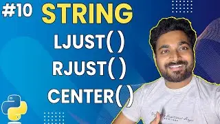 Justify String Functions | Python Basics #10