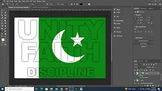 Design Pakistan flag and also compose Text