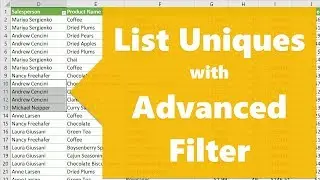 How To Find Unique Values Using Advanced Filter In Excel